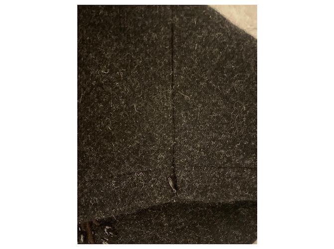 Falda Miu Miu de lana gris oscuro Gris antracita - vista 3