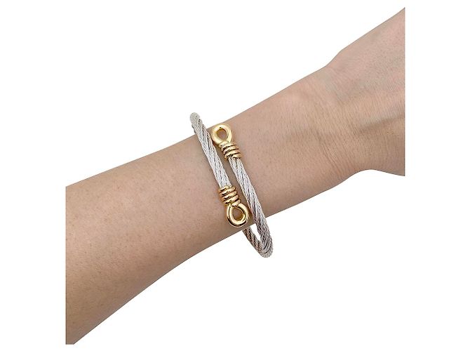 Pulseira Fred 'Force 10', ouro e aço. - vista 5