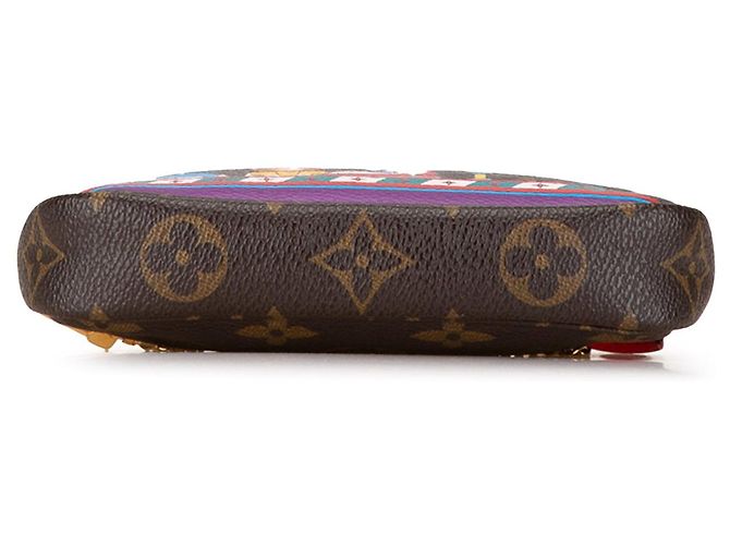 Borsa a Spalla Pochette Accessoires Vivienne Natale Mini Monogramma Marrone Louis Vuitton - vista 3