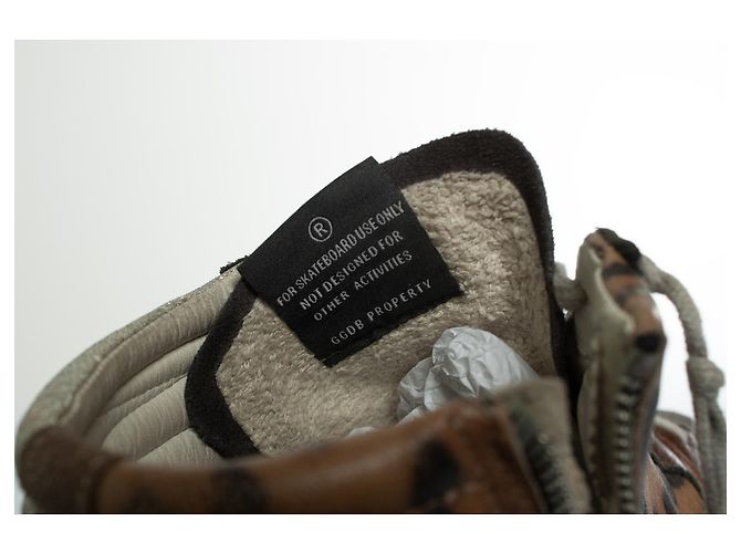 Golden Goose, sneakers alte glitter Marrone Argento - vista 9