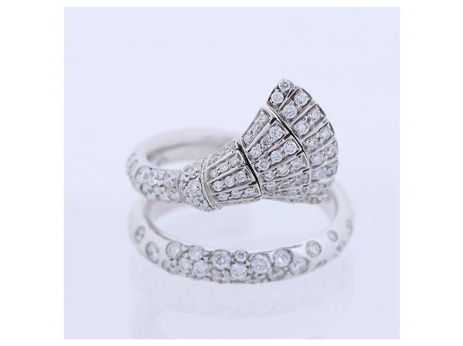 Anello in oro bianco e diamanti De Grisogono, misura 52 D'oro - vista 12