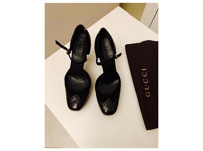 Marmont Lacklederabsätze von Gucci Schwarz - Ansicht 2