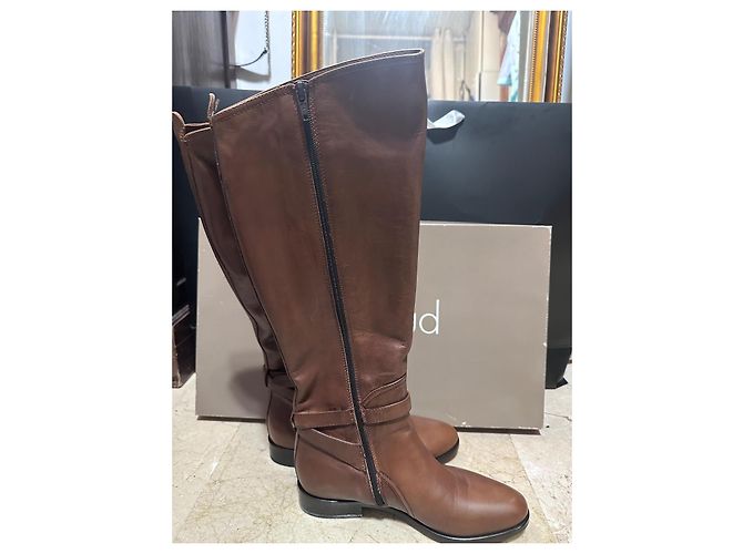 Autre Marque Bottes d'équitation Heyraud en cuir marron - vue 2