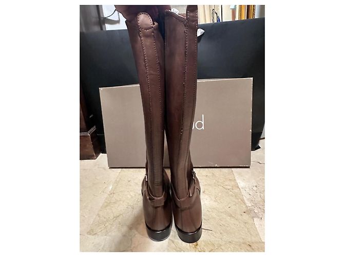 Autre Marque Bottes d'équitation Heyraud en cuir marron - vue 3