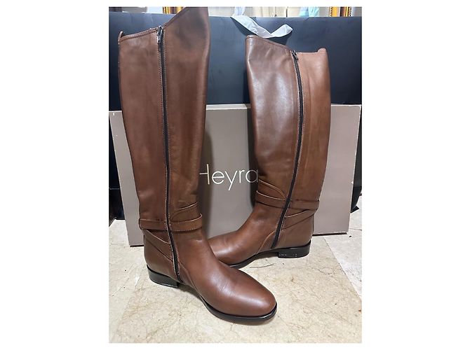 Autre Marque Bottes d'équitation Heyraud en cuir marron - vue 7