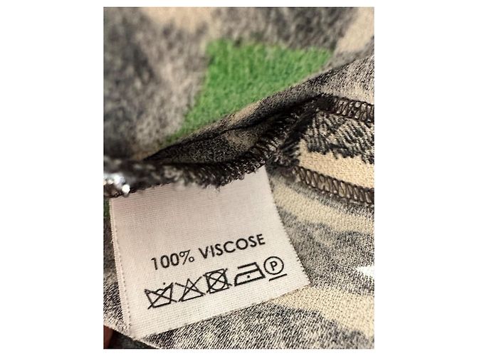 Dries Van Noten Karierte Bluse Schwarz Weiß Grün Viskose - Ansicht 8