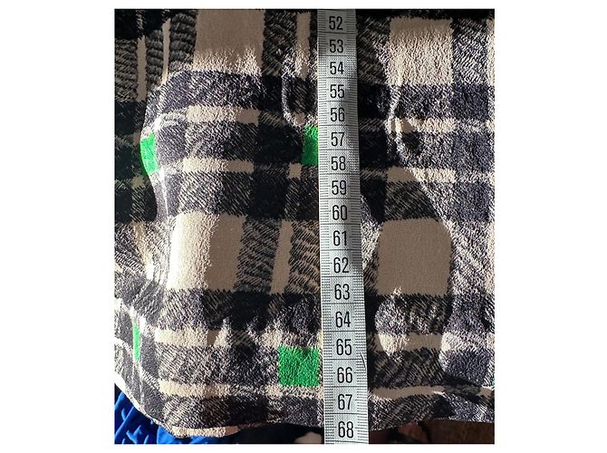 Dries Van Noten Karierte Bluse Schwarz Weiß Grün Viskose - Ansicht 9