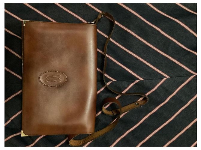 Borsa Cartier in pelle marrone - vista 2