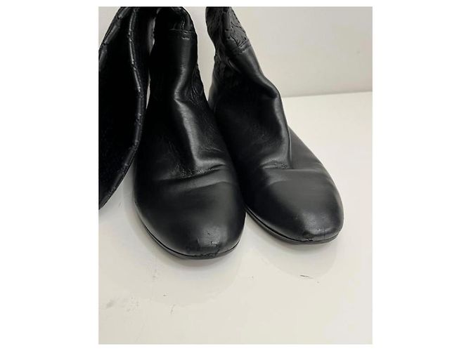 Marmont Botas negras de cuero hasta la rodilla Gucci Negro - vista 8