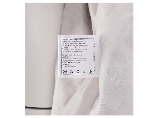 Timeless Abrigo de tweed de doble botonadura Chanel en lana blanca - vista 10