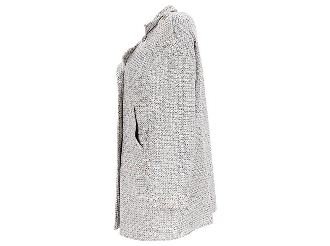 Timeless Abrigo de tweed de doble botonadura Chanel en lana blanca - vista 2