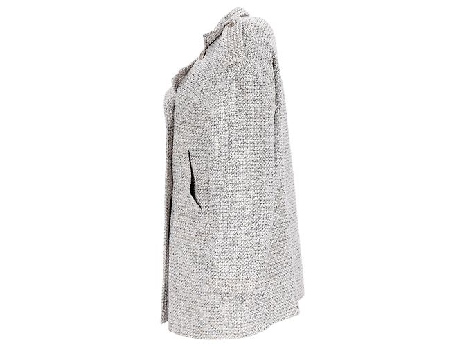 Timeless Abrigo de tweed de doble botonadura Chanel en lana blanca - vista 7