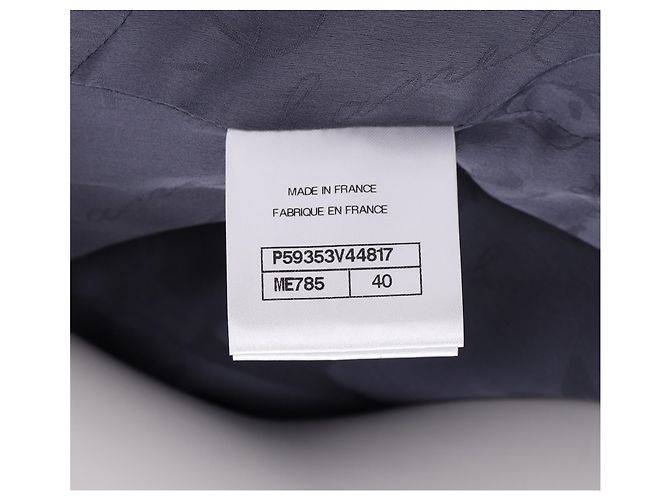 Timeless Chanel Double-Breasted Jacket in Grey Wool Black - view 10