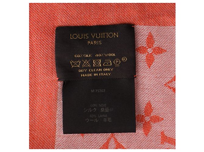 Sciarpa in seta Monogram Louis Vuitton arancione Corallo - vista 3