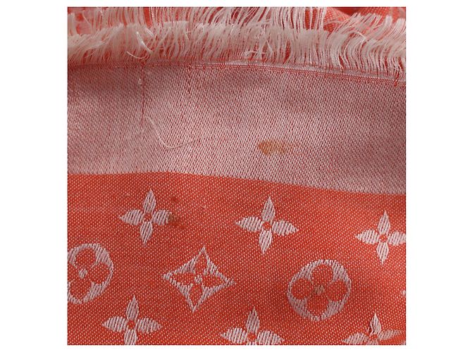 Sciarpa in seta Monogram Louis Vuitton arancione Corallo - vista 4