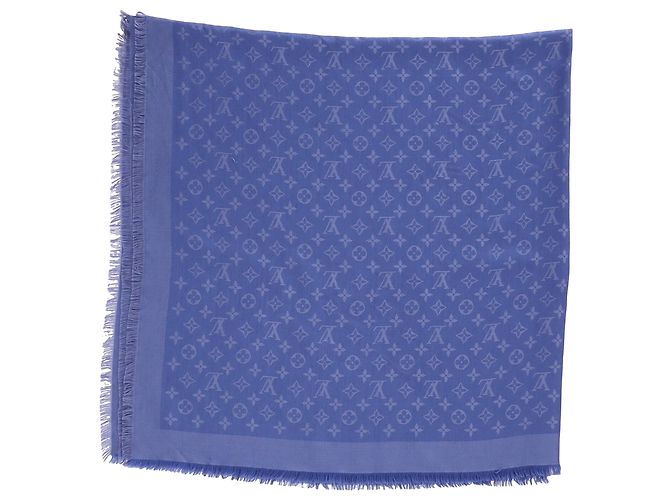 Sciarpa in seta blu Monogram di Louis Vuitton - vista 2