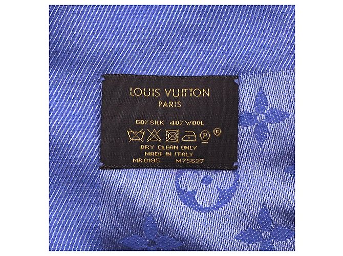 Sciarpa in seta blu Monogram di Louis Vuitton - vista 3