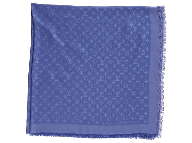 Sciarpa in seta blu Monogram di Louis Vuitton - vista 4