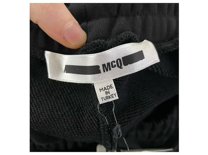Shorts Mini Swallow Dart in cotone nero di McQ di Alexander McQueen - vista 3