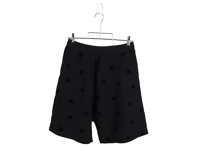 Shorts Mini Swallow Dart in cotone nero di McQ di Alexander McQueen - vista 4