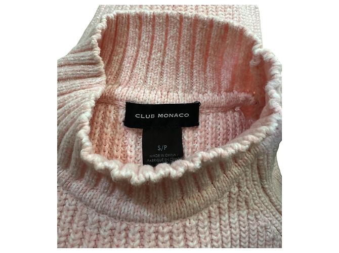 Club Monaco Rosa Crop-Pullover aus Baumwolle Pink - Ansicht 5