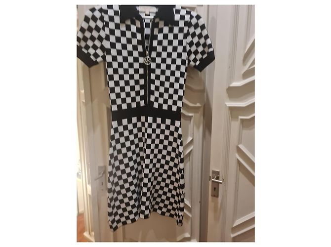 Michael Kors Karo Kleid Schwarz - Ansicht 5