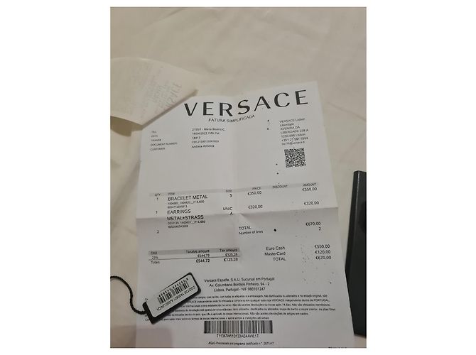 Bracciale Versace in acciaio dorato D'oro - vista 3