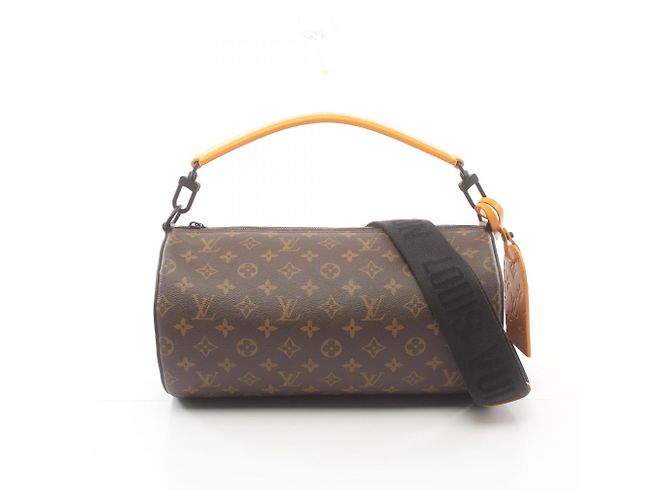Borsa Soft Polochon MM Louis Vuitton Marrone Arancione Monogramma - vista 2
