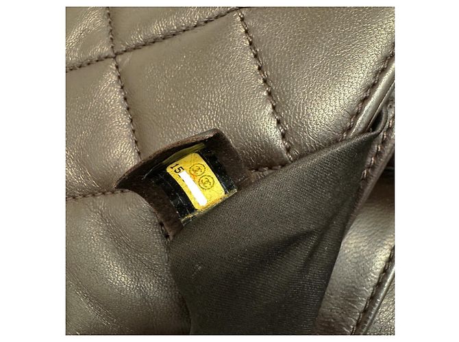 Borsa a spalla Chanel Coco Mark Matelassé con catena Marrone - vista 12