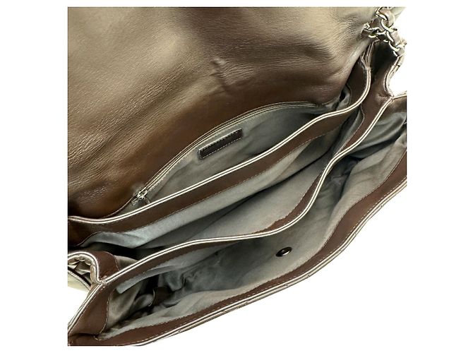 Borsa a spalla Chanel Coco Mark Matelassé con catena Marrone - vista 13