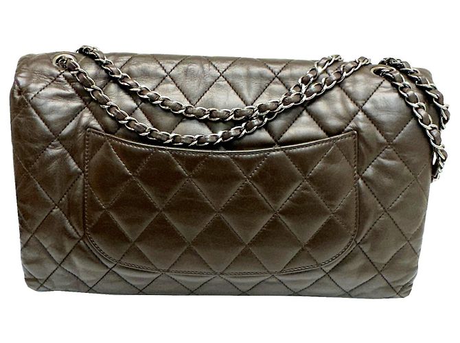 Borsa a spalla Chanel Coco Mark Matelassé con catena Marrone - vista 2