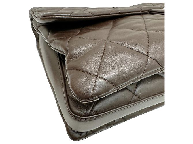 Borsa a spalla Chanel Coco Mark Matelassé con catena Marrone - vista 7