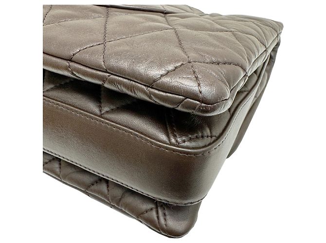 Borsa a spalla Chanel Coco Mark Matelassé con catena Marrone - vista 8