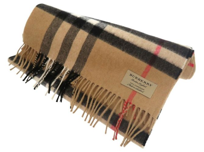 Stola in cashmere cammello Burberry - vista 2