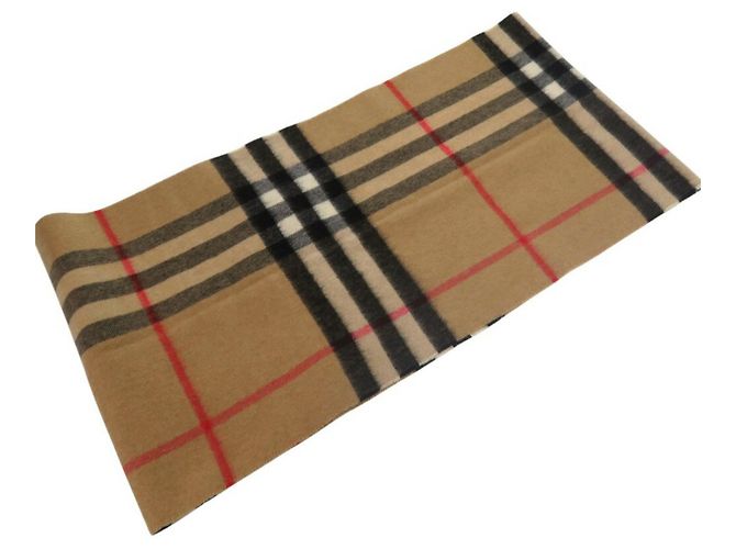 Stola in cashmere cammello Burberry - vista 3