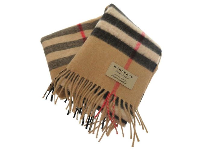 Stola in cashmere cammello Burberry - vista 6