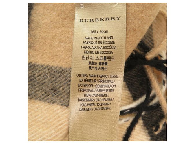 Stola in cashmere cammello Burberry - vista 7