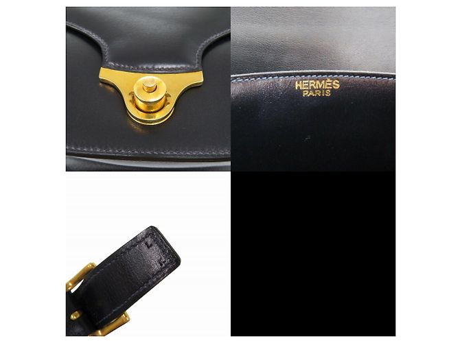 Hermès Borsa a spalla in vitello nero Hermes - vista 10