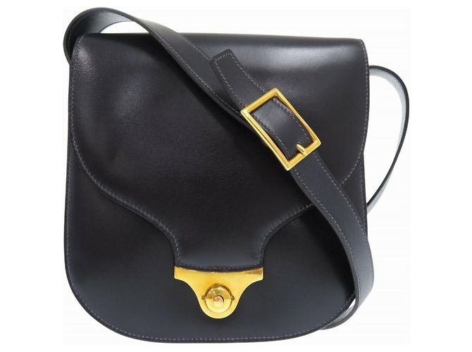 Hermès Borsa a spalla in vitello nero Hermes - vista 2