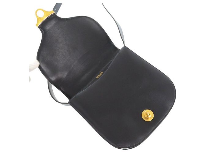 Hermès Borsa a spalla in vitello nero Hermes - vista 7