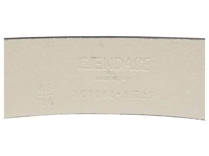Cintura in pelle e metallo Fendi Versace Bianco - vista 6