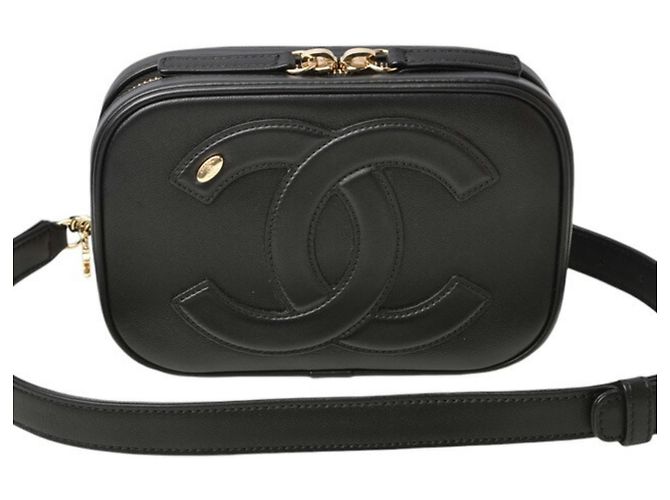 Borsa a spalla in pelle nera Chanel Nero - vista 2