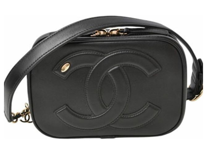 Borsa a spalla in pelle nera Chanel Nero - vista 5
