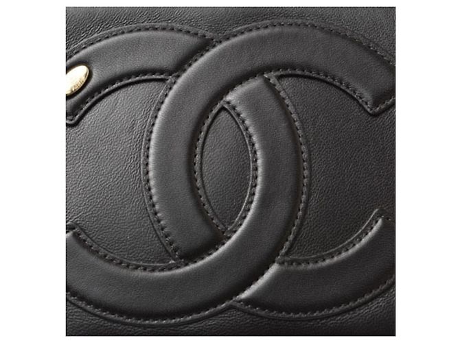 Borsa a spalla in pelle nera Chanel Nero - vista 9