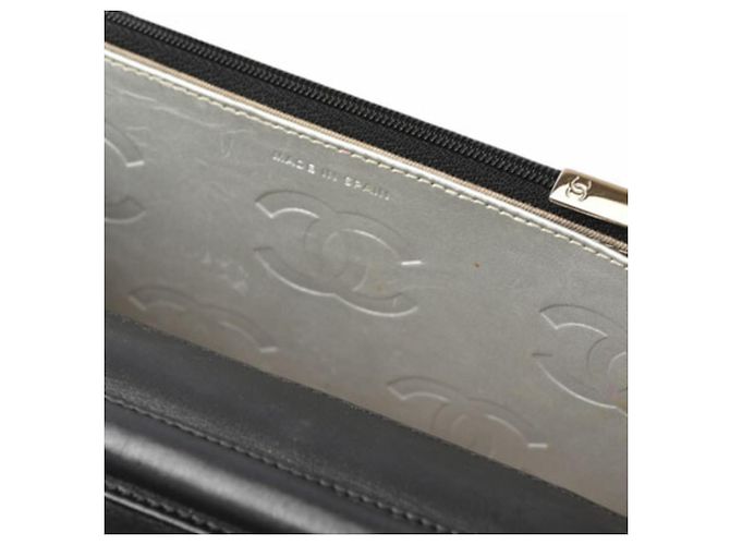 Cambon Chanel schwarze Lederkette Brieftasche - Ansicht 10