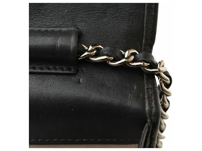 Cambon Chanel schwarze Lederkette Brieftasche - Ansicht 12