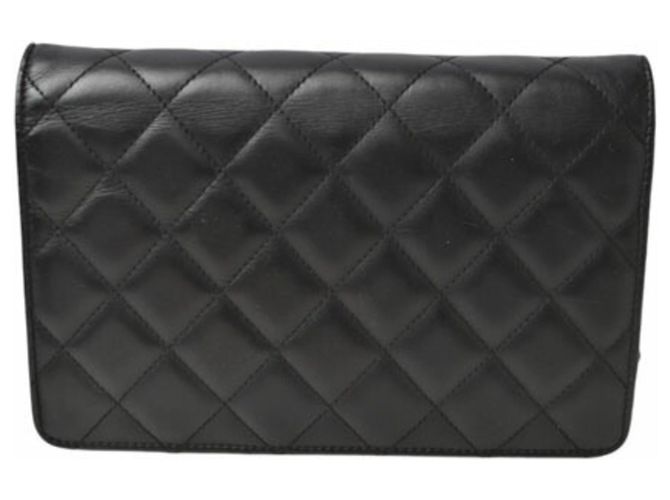Cambon Chanel schwarze Lederkette Brieftasche - Ansicht 16