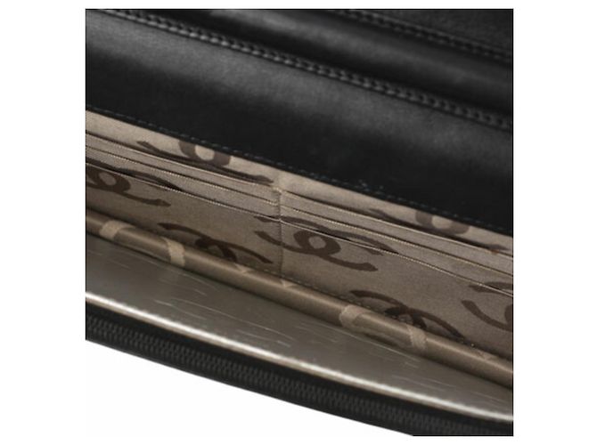 Cambon Chanel schwarze Lederkette Brieftasche - Ansicht 8