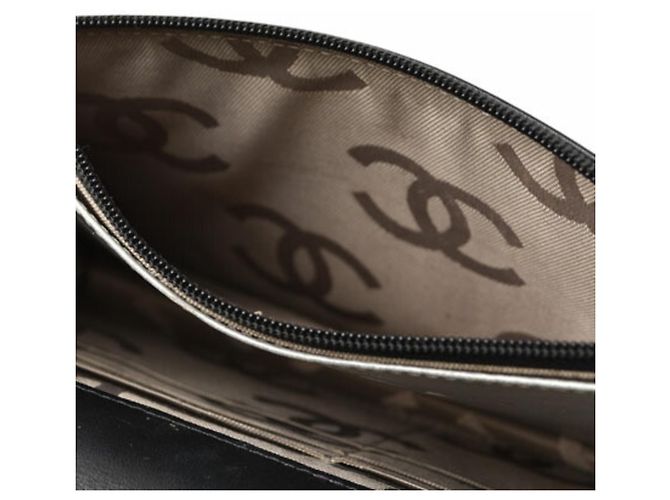 Cambon Chanel schwarze Lederkette Brieftasche - Ansicht 9