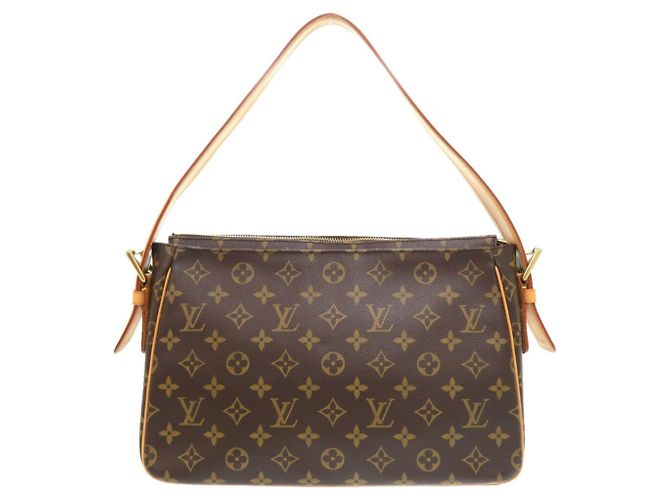 Borsa a Spalla Monogram Vivacite GM di Louis Vuitton Marrone Monogramma - vista 3